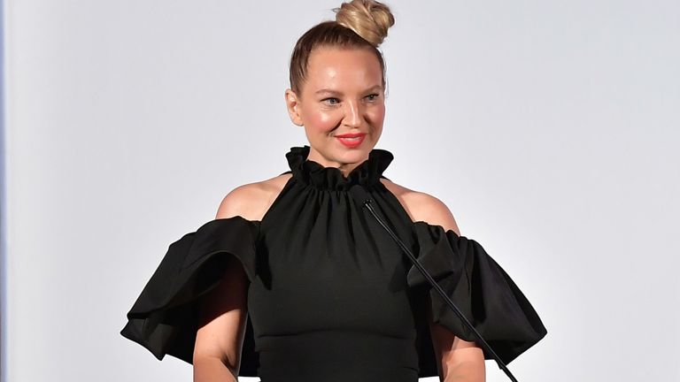 Sia speaks onstage duing The Daily Front Row Fashion LA Awards 2019 on March 17, 2019 in Los Angeles, California. (Photo by Neilson Barnard/Getty Images for Daily Front Row)
