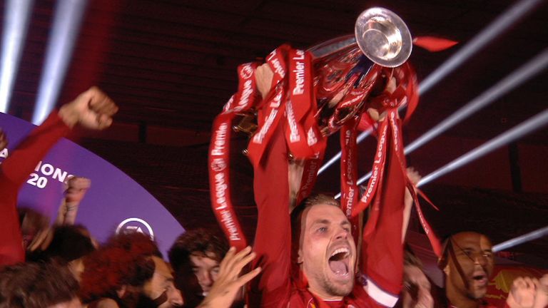 Liverpool lift Premier League trophy for first time after 30-year wait ...