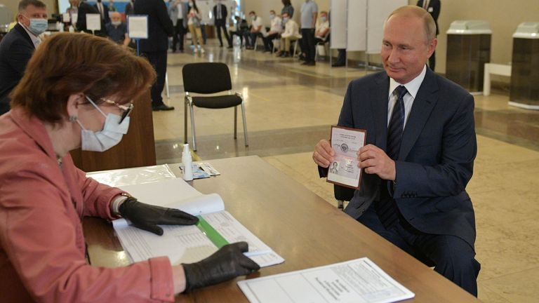 President Vladimir Putin voted in Moscow
