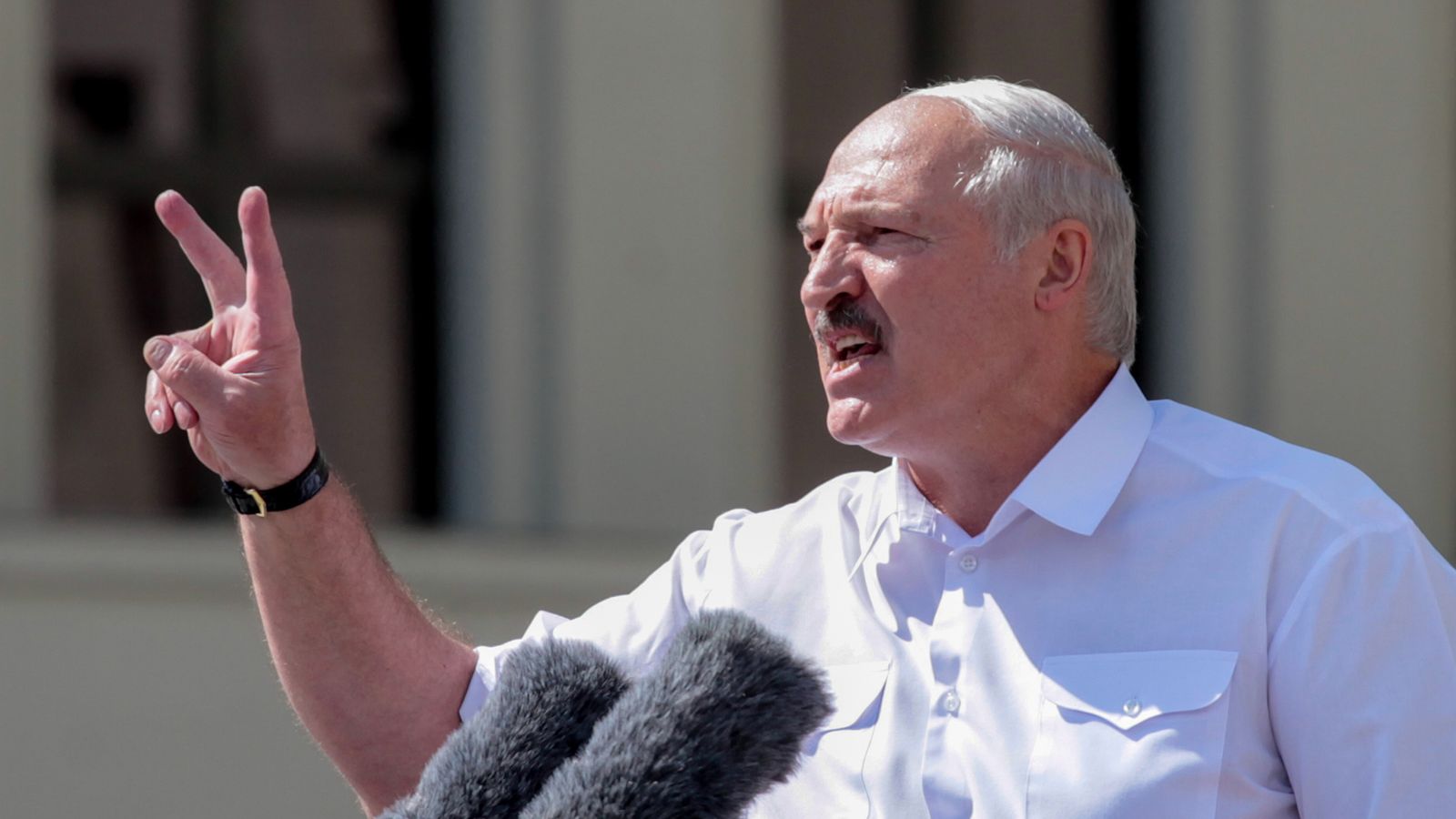 Belarus: President Lukashenko claims NATO massing on border and denies election was rigged