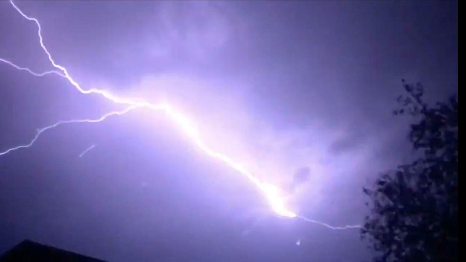 Thunderstorm lights up sky amid US wildfires US News Sky News