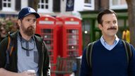 Brendan Hunt and Jason Sudeikis in Ted Lasso. Pic: Apple TV +