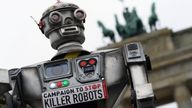 Activists from the Campaign To Stop Killer Robots have staged a number of protests over autonomous weapons