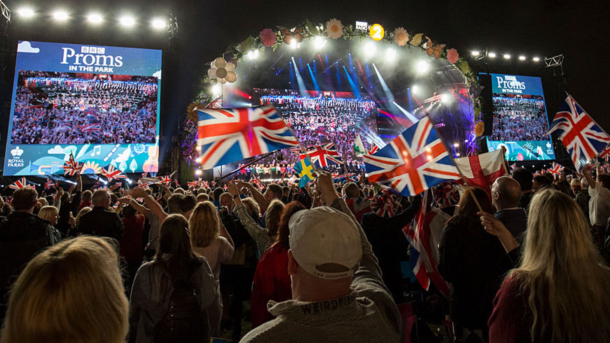 Last Night Of The Proms Rule Britannia and Land Of Hope And Glory face