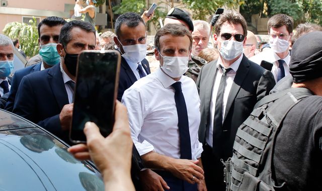 Beirut explosion: Macron mobbed on shattered streets of Lebanon's capital
