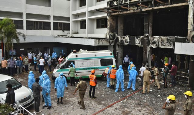 Coronavirus: Fire kills 11 patients at COVID-19 treatment facility as India posts record rise in infections