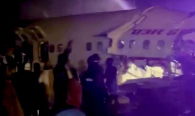 Kerala plane crash: At least 14 dead and several injured as aircraft 'splits in two' at airport