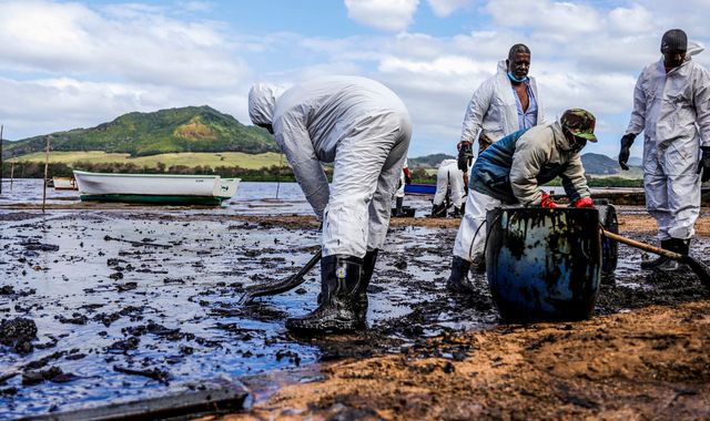 Grounded ship has 'stopped leaking oil' into waters off Mauritius