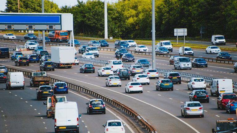 High traffic density on highway