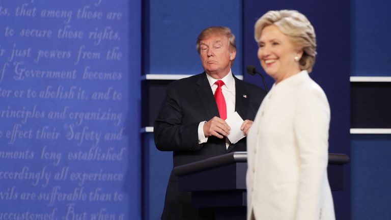 During the 2016 election campaign, Mr Trump repeatedly referred to Hillary Clinton has &#39;crooked Hillary&#39;