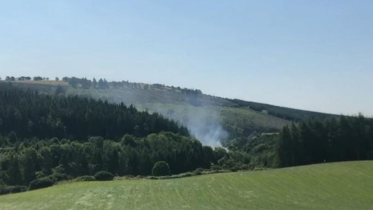 A train has derailed in Aberdeenshire. Pic: Lewis McKay