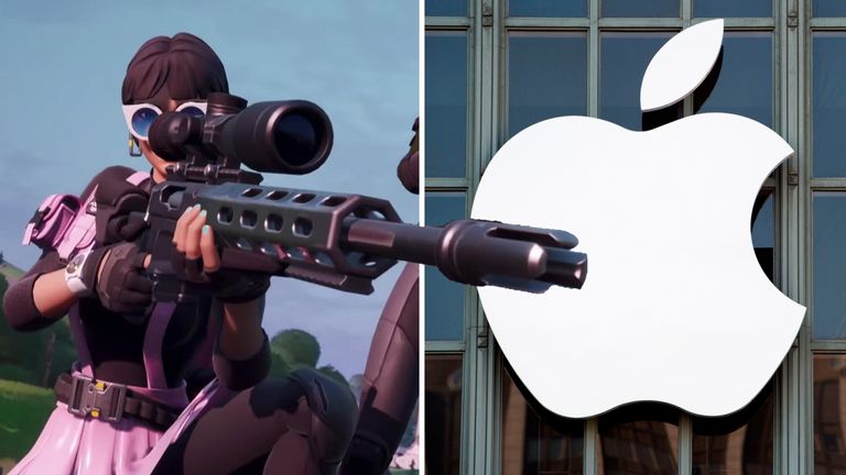 What S Going On Between Fortnite Developer Epic Games And Apple Science Tech News Sky News