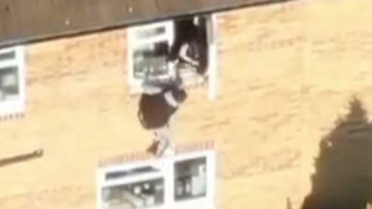 Man Jumps Out Of Window In Dramatic Police Chase Uk News Sky News