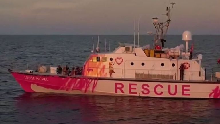 Banksy funds boat to rescue migrants in Mediterranean
