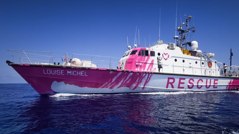 The Banksy-funded rescue vessel the Louise Michel