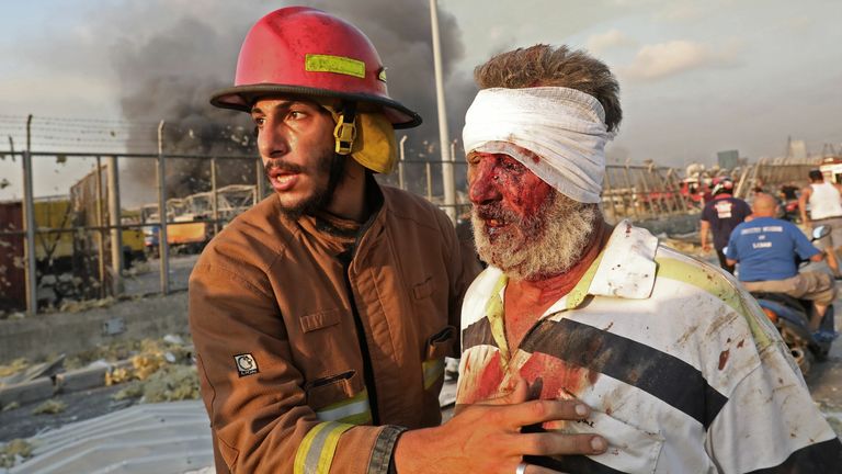 Beirut explosion aftermath