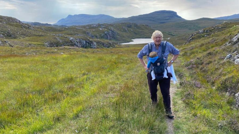 The prime minister has been holidaying in Scotland. Pic: Carrie Symonds