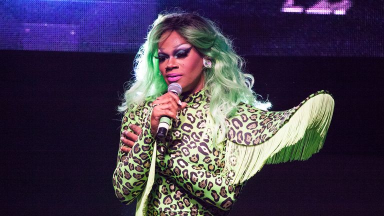 Drag Race Season 8 Finale Party
NEW YORK, NY - MAY 16: Chi Chi Devayne onstage during RuPaul&#39;s Drag Race Season 8 Finale Party at Stage 48 on May 16, 2016 in New York City. (Photo by Santiago Felipe/Getty Images)