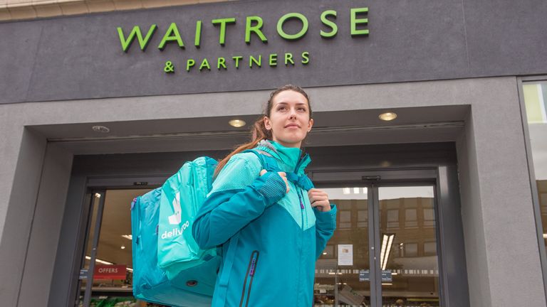 Waitrose products will be available on Deliveroo in some locations 