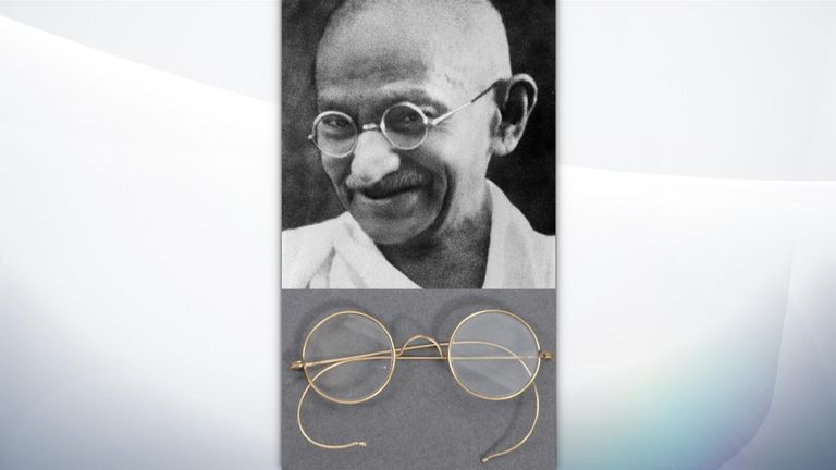 Gold-plated spectacles believed to be worn by Gandhi emerge at UK auction