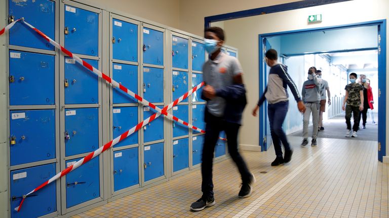 French college students return to school in Nantes