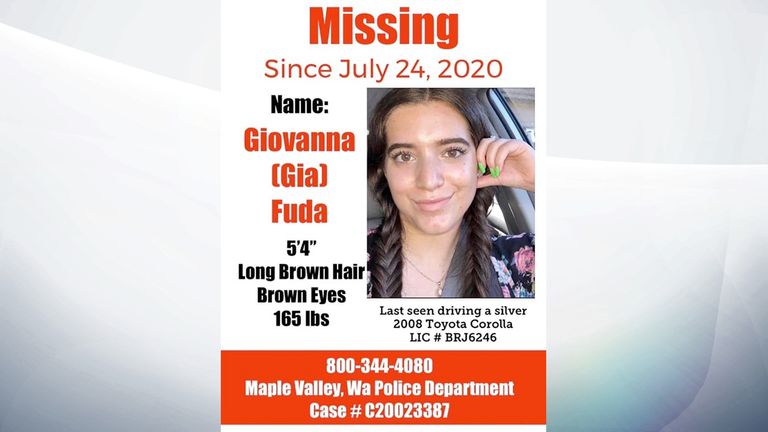 Police released this poster after Giovanna went missing. Pic: King County Sheriff&#39;s Office 