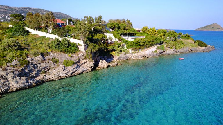 The woman was swimming off Avlaki beach in northern Corfu when she was hit. File pic