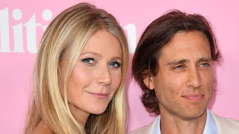 Gwyneth Paltrow with her husband Brad Falchuk