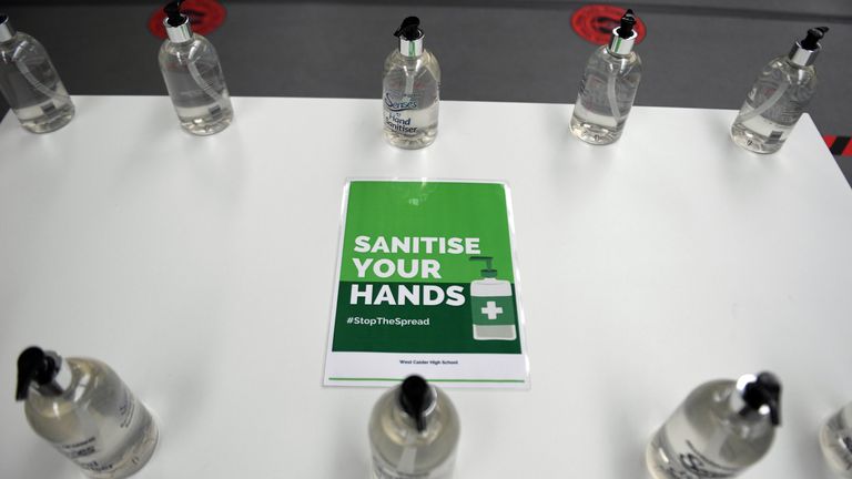 The WHO says hand sanitisers should contain at least 60% alcohol 