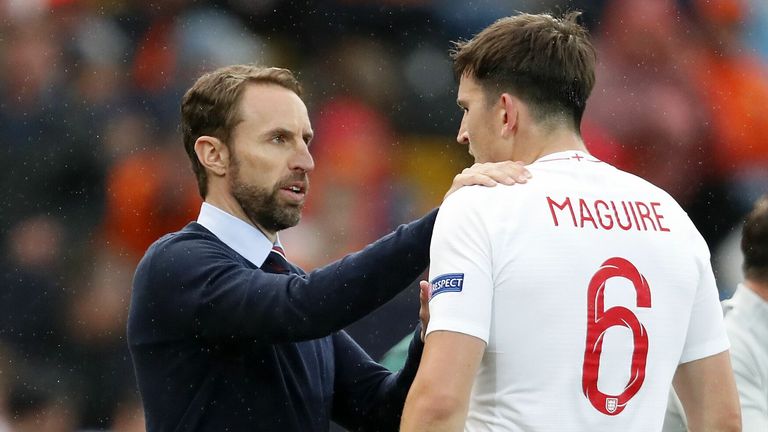 Gareth Southgate and Harry Maguire