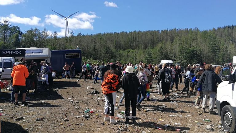 South Wales Police called the event in Banwen &#39;totally unacceptable&#39;