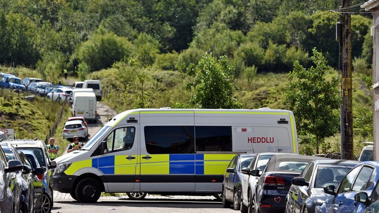 Police turned away people trying to attend the rave in Banwen