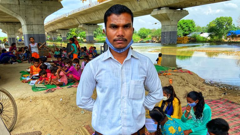 Satyendra Pal Shakya (pictured) set up the free school 