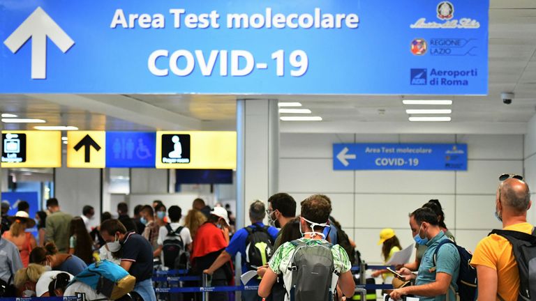 Italy has introduced mandatory COVID -19 testing for anyone arriving from Croatia, Greece, Spain and Malta