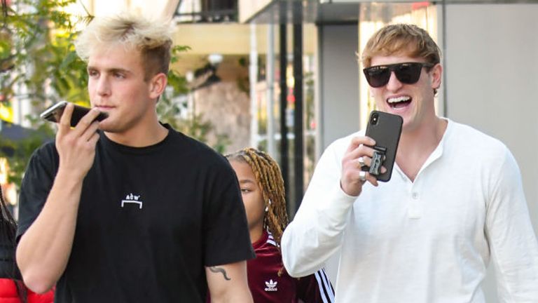 Jake Paul (L) and his brother, Logan Paul (R) are both YouTube stars