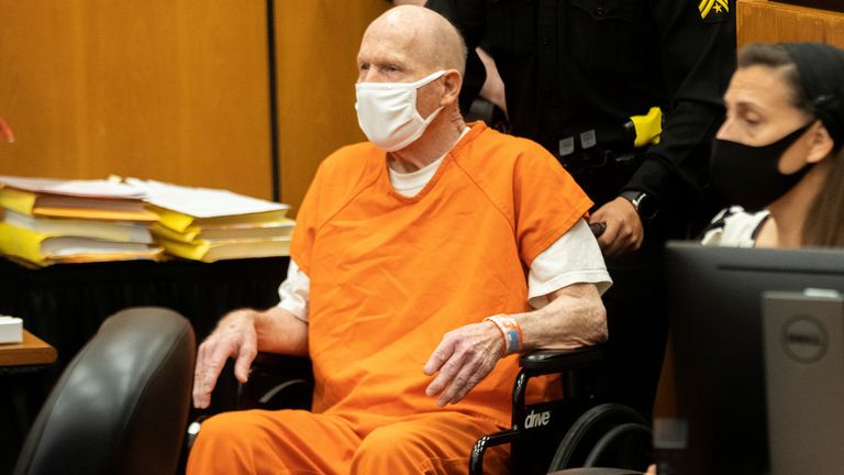 Golden State Killer Joseph Deangelo Faces Victims In Court Ahead Of Sentencing Us News Sky News