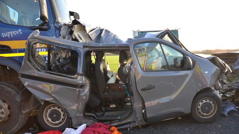 M58 lorry crash. Pic: Lancashire Police