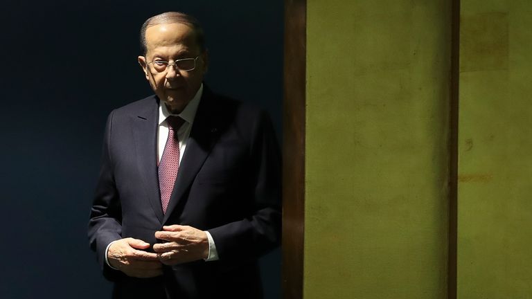 Michel Aoun has blamed previous administrations for the explosion