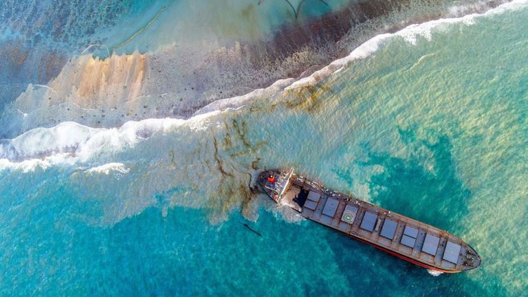 The MV Wakashio has been stranded in Mauritian waters since 25 July after crashing into a reef