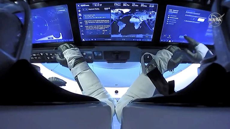 The spacecraft can be controlled using touchscreens