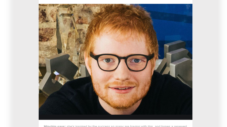 The scammers wrote a fake account of Ed Sheeran investing in Bitcoin. Pic: NCSC