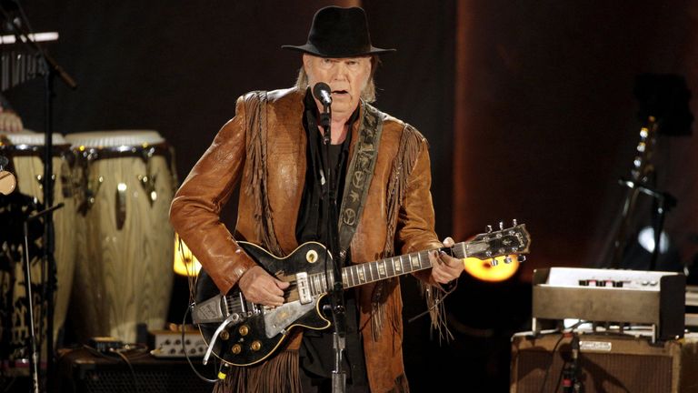 Neil Young is taking legal action against President Trump. File pic