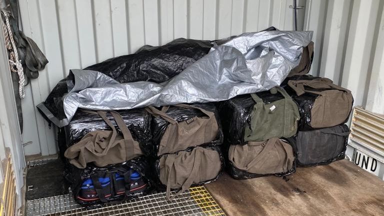 The large quantity of drugs were stashed in overnight bags. Pic: Australian Federal Police