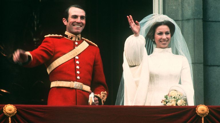 Princess Anne married captain Mark Phillips in 1973 before getting divorced in 1992