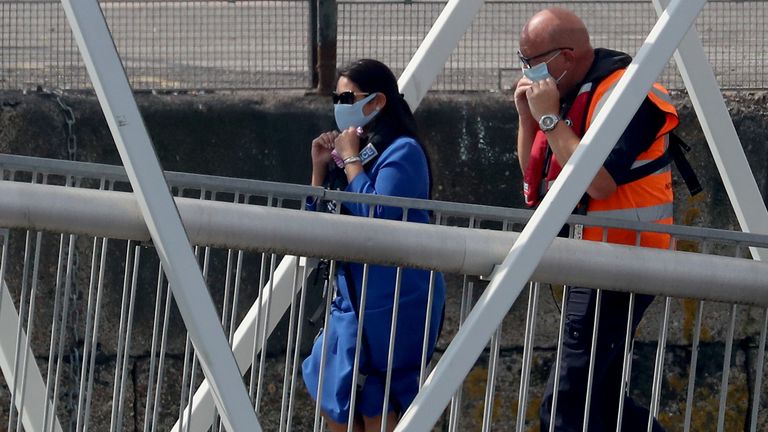 Home Secretary Priti Patel in Dover