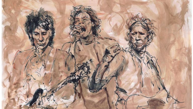 Ronnie Wood, Mick Jagger and Keith Richards (L-R)