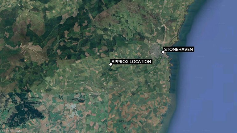 The derailment happened in Aberdeenshire