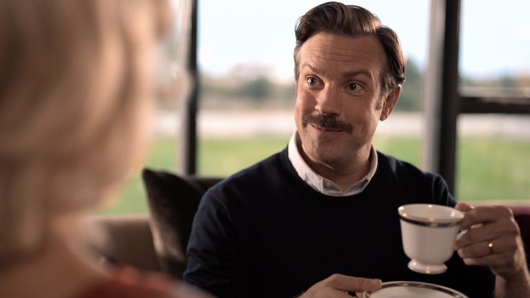 Jason Sudeikis in Ted Lasso. Pic: Apple +