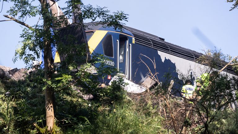 Three people are believed to have died after the train derailed