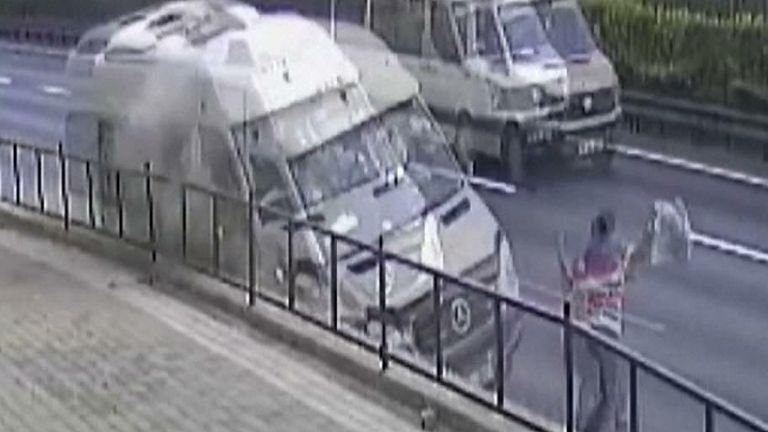Man escapes deadly collision